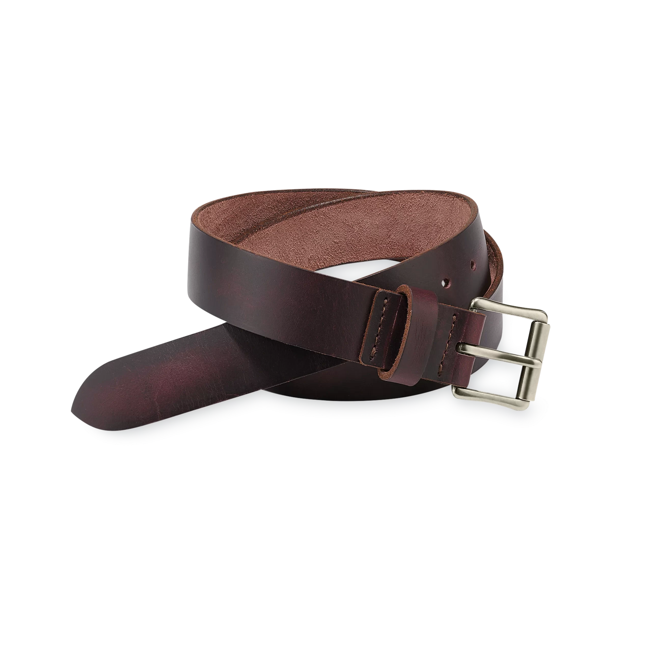 Classic Heritage Leather Belt  Men's Belt in Black Cherry Excalibur Leather