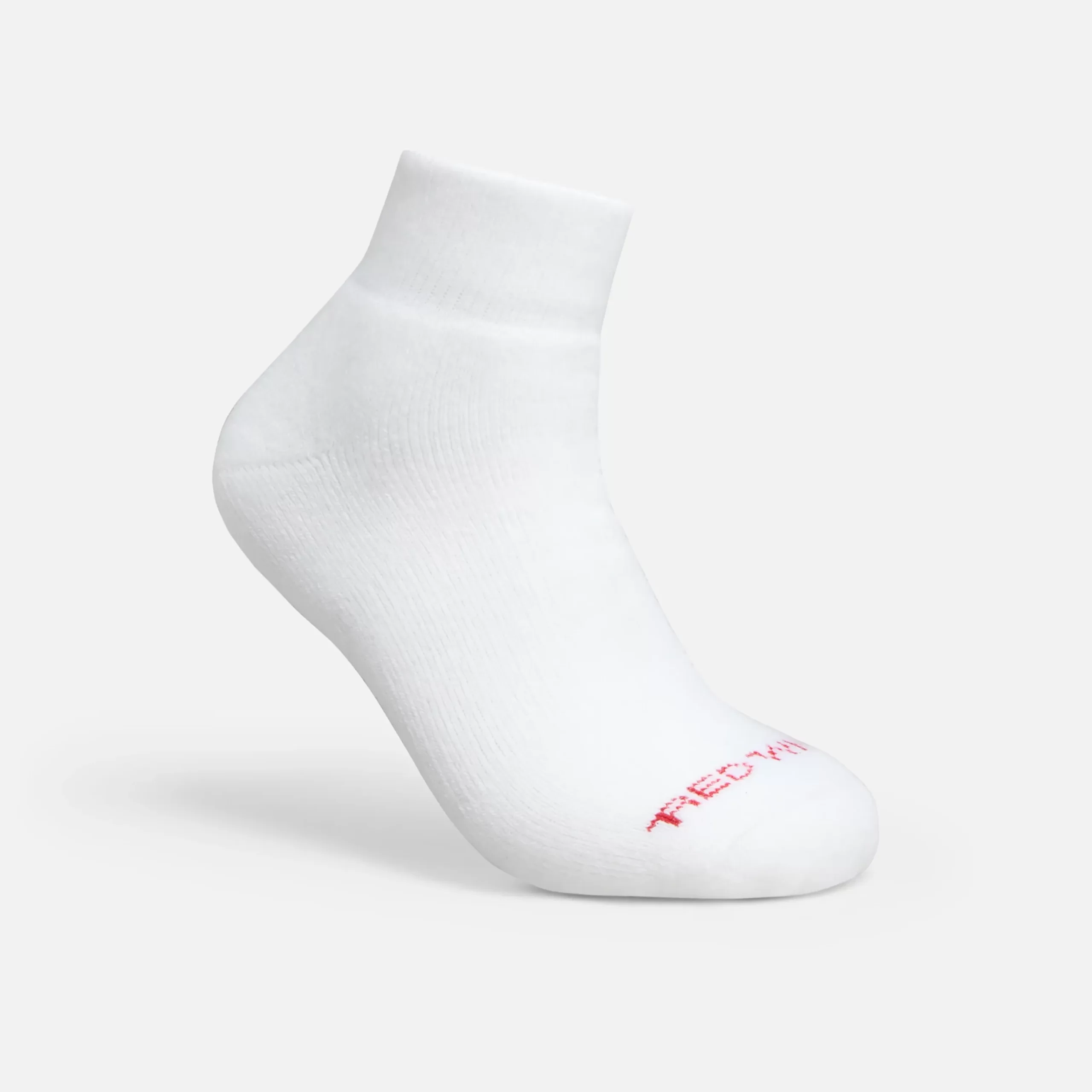 Performance Work Medium Weight Quarter Crew Unisex Acrylic Blend Quarter Crew Sock in White - Image 2