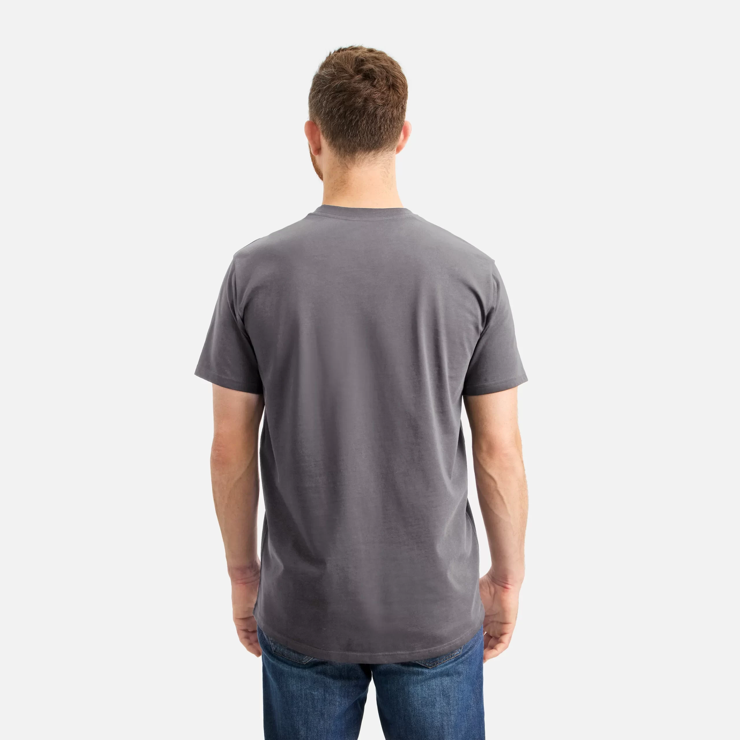 Short Sleeve Wing T-Shirt Men's Short Sleeve Tee in Dark Gray - Image 4