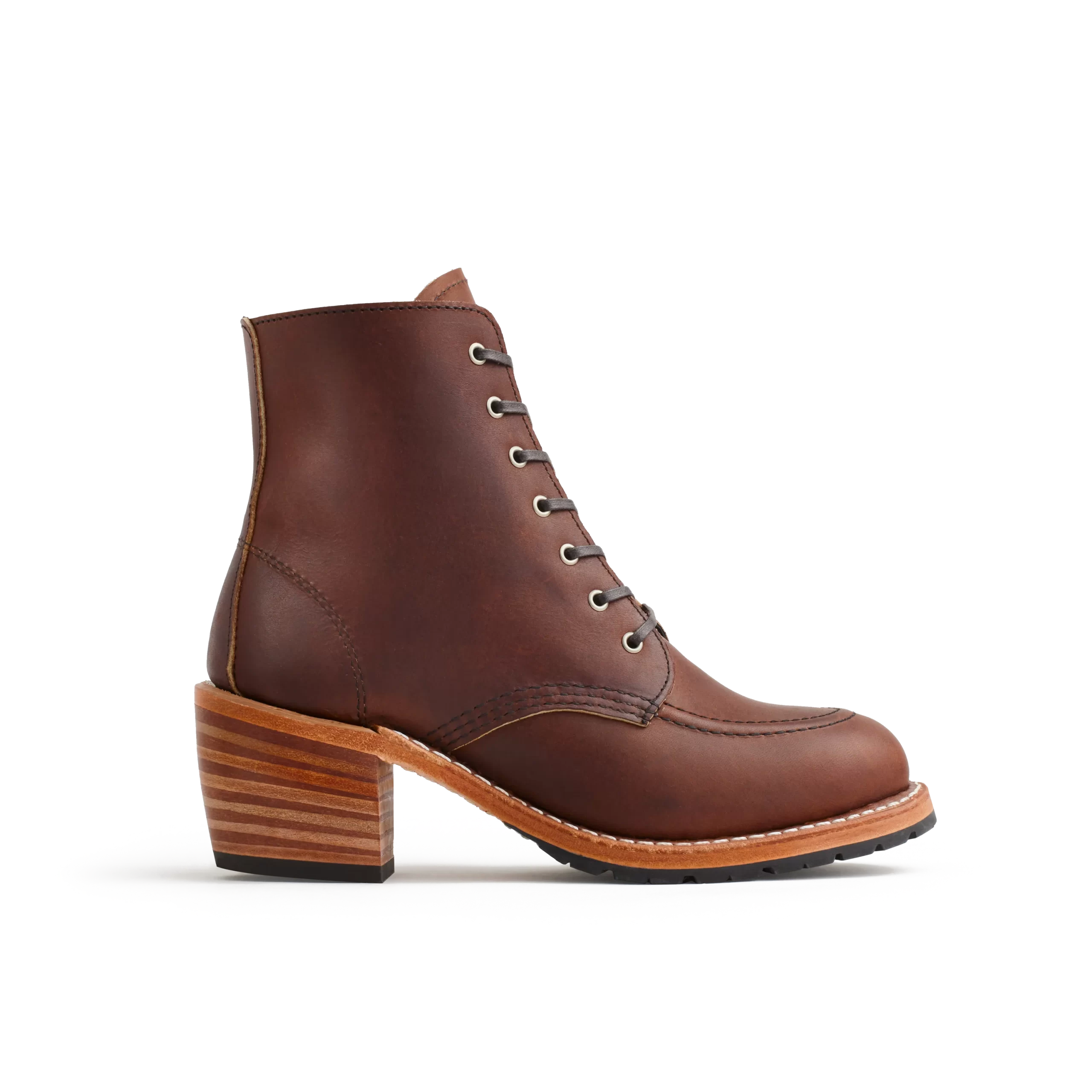 Clara Women's Heeled Boot in Amber Harness Leather