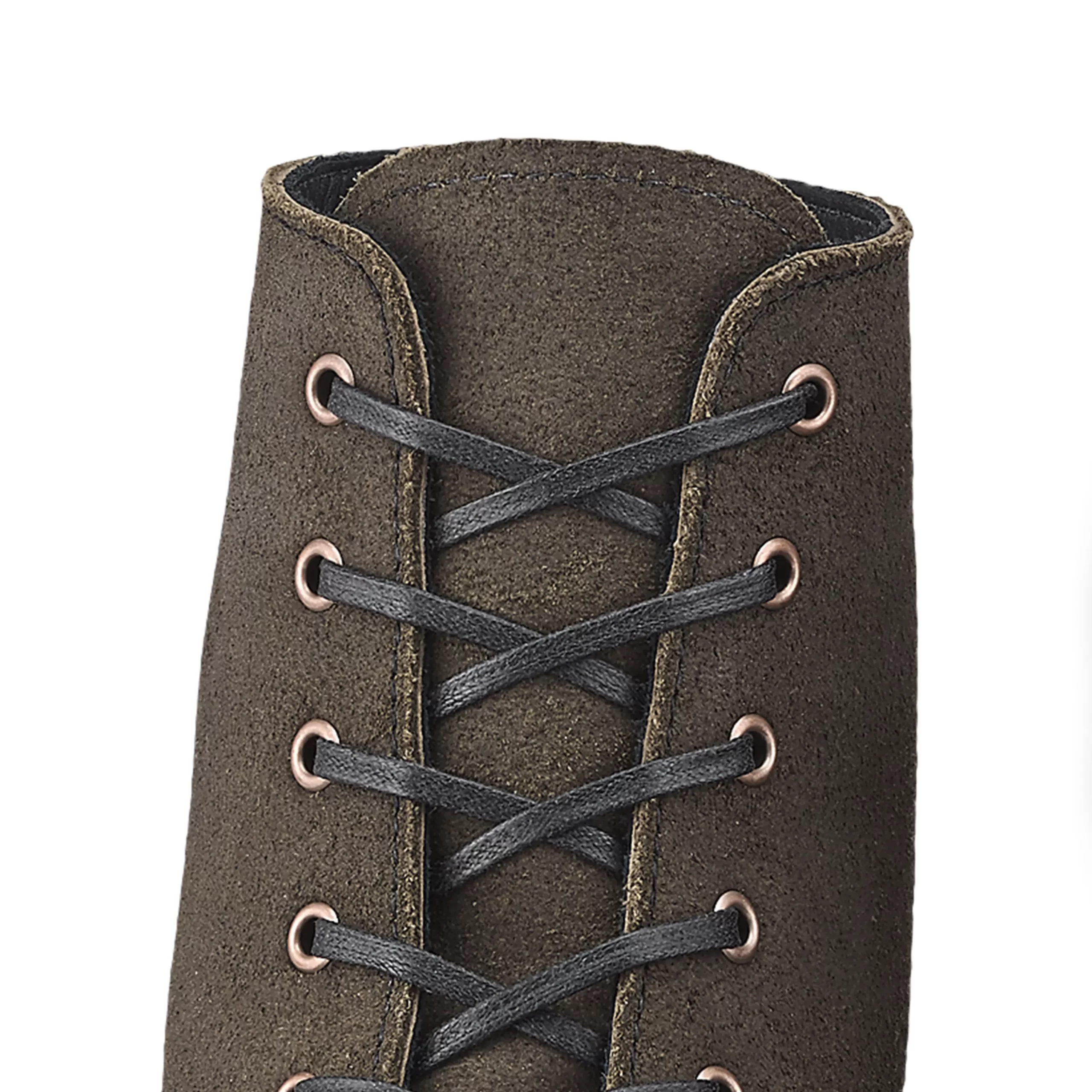 60-inch Flat Waxed Lace Unisex Lace in Black Waxed Cotton - Image 3