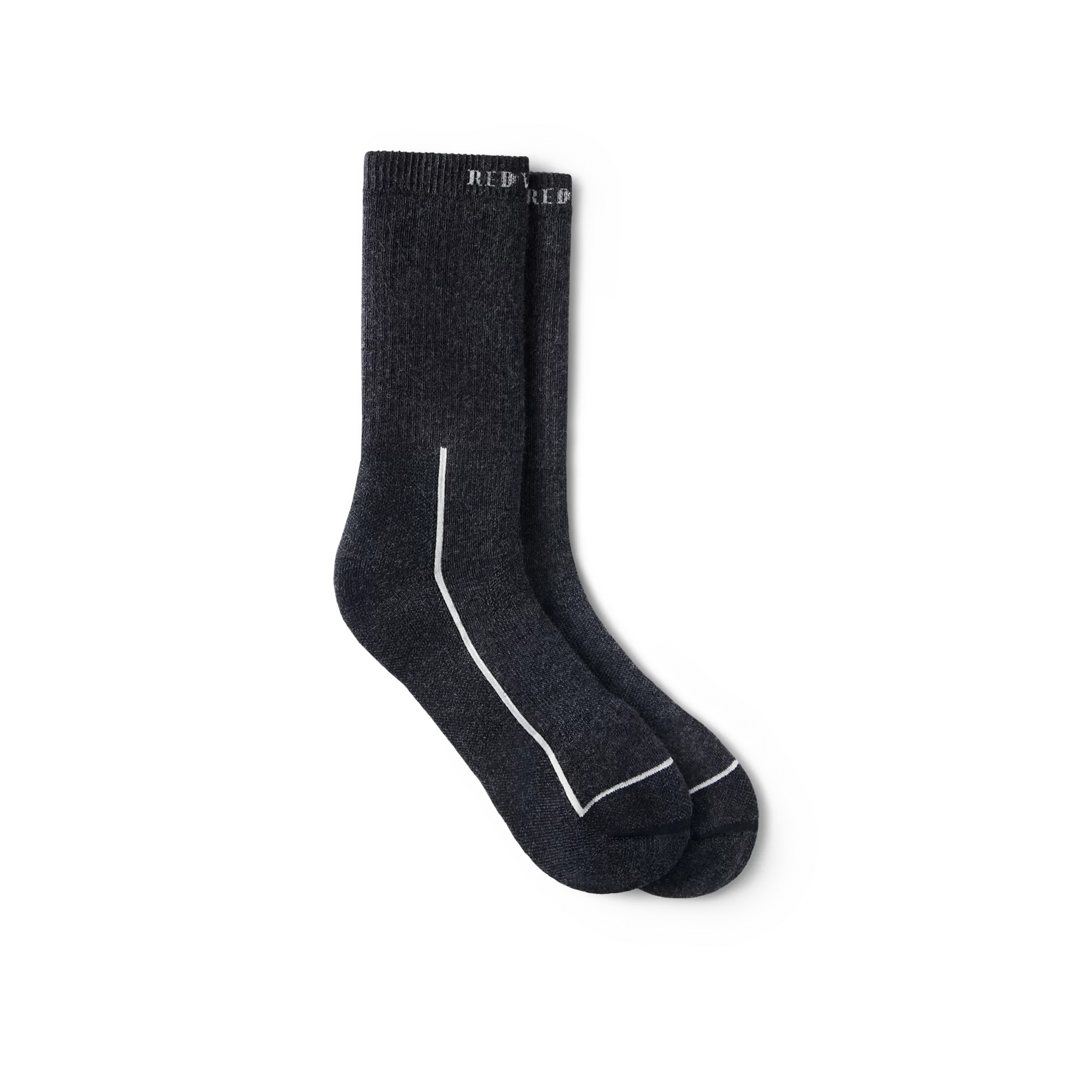 Premium Safety Medium Weight Crew Unisex Merino Wool Blend Crew Sock in Black