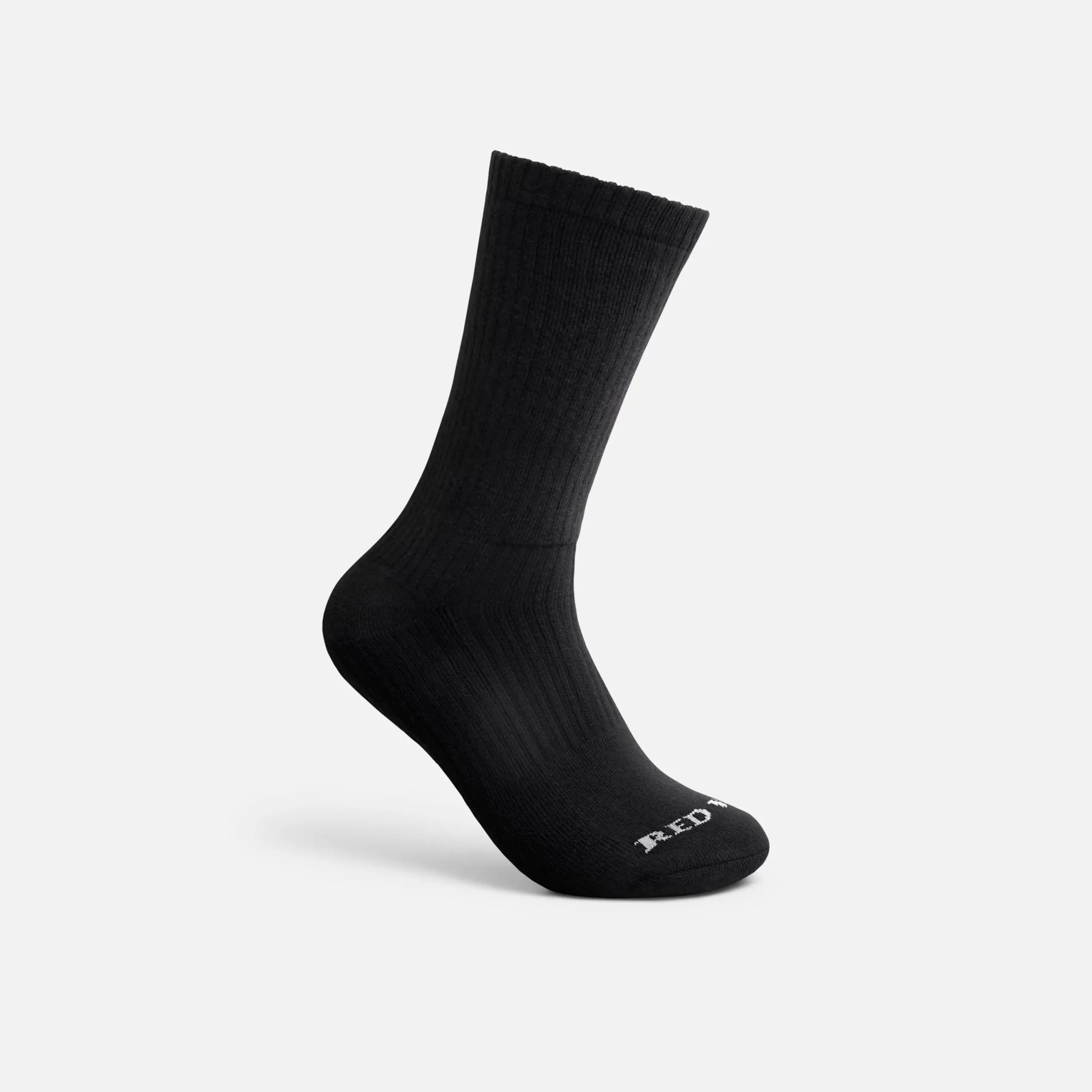 Everyday Work Medium Weight Crew Unisex Cotton Blend Crew Sock in Black - Image 2