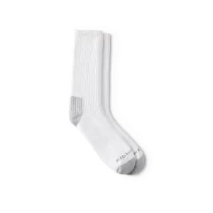 Everyday Work Medium Weight Crew  Unisex Cotton Blend Crew Sock in White