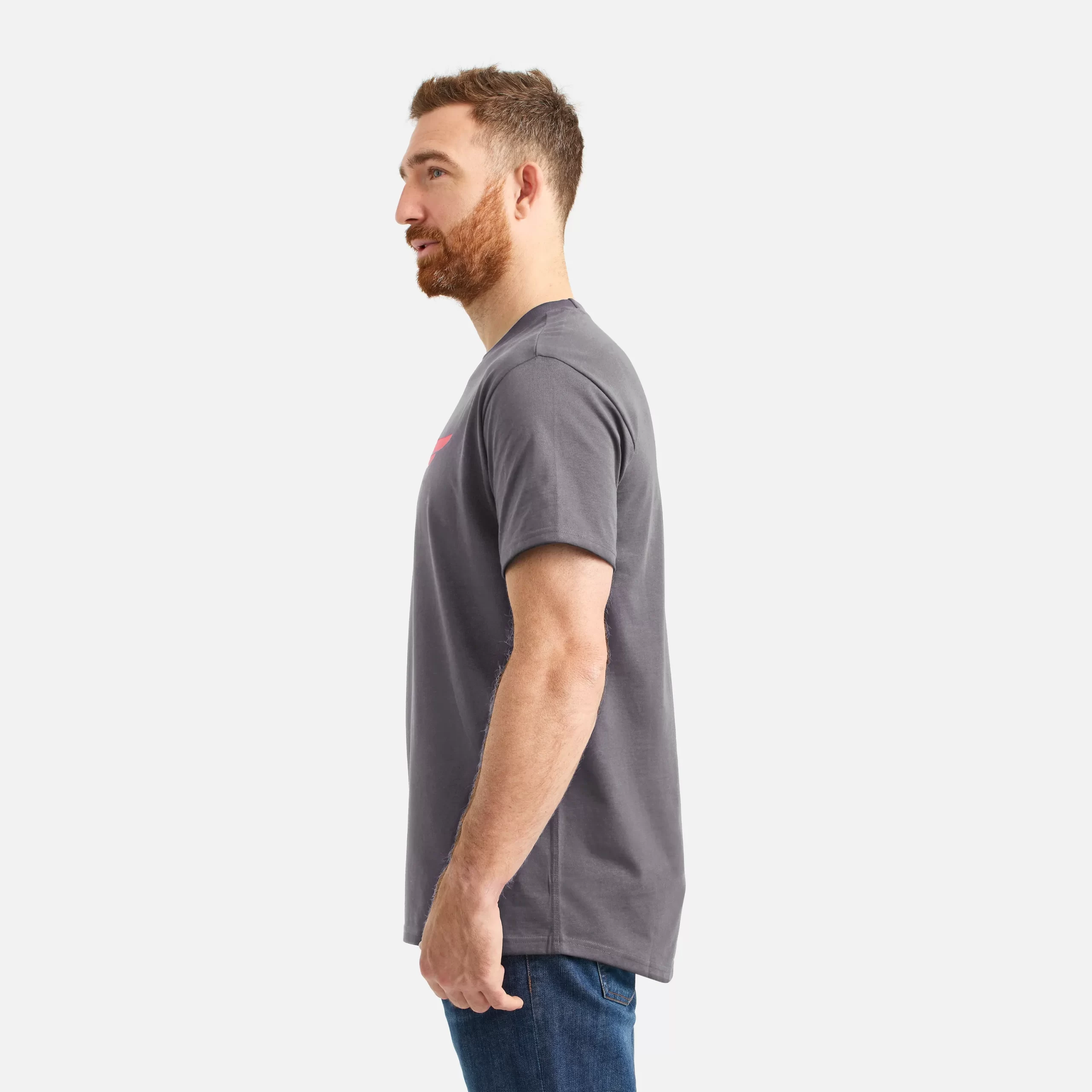 Short Sleeve Wing T-Shirt Men's Short Sleeve Tee in Dark Gray - Image 5