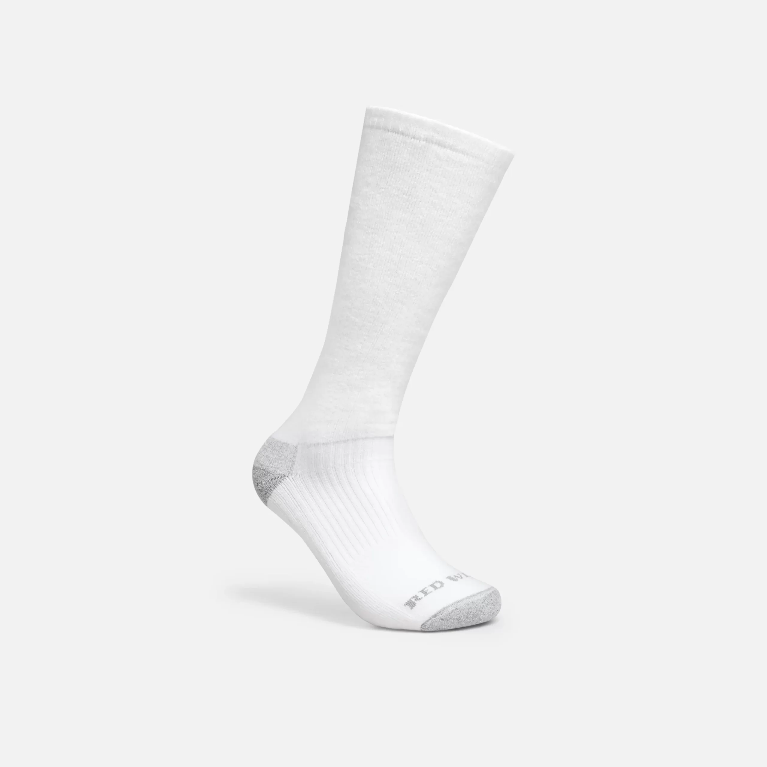 Everyday Work Medium Weight Over-the-Calf Unisex Cotton Blend Over-the-Calf Sock in White - Image 2