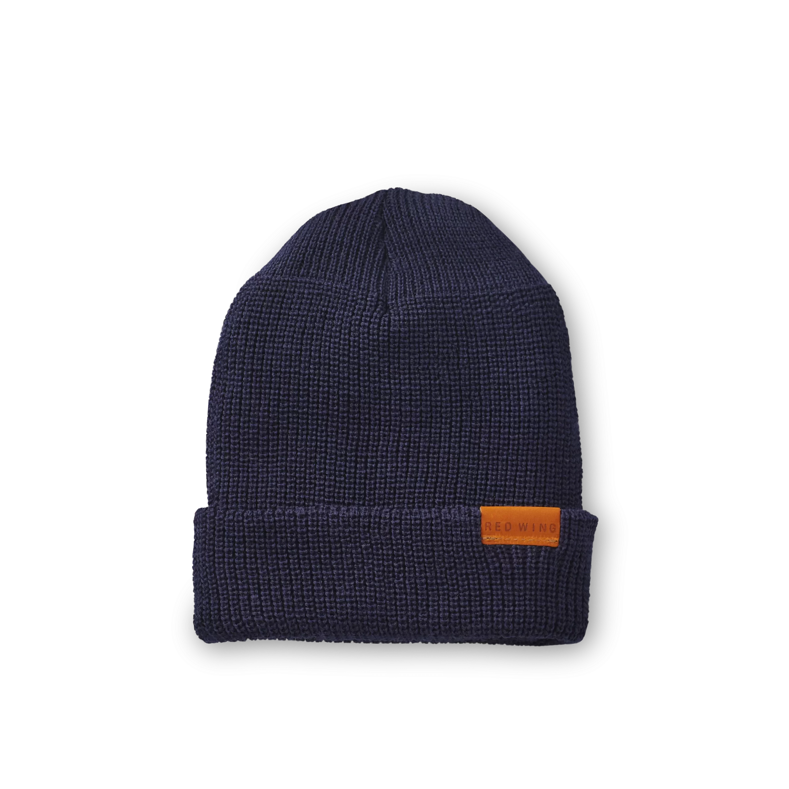Merino Wool Knit Beanie Hat Unisex Merino Wool Knit Hat in Navy