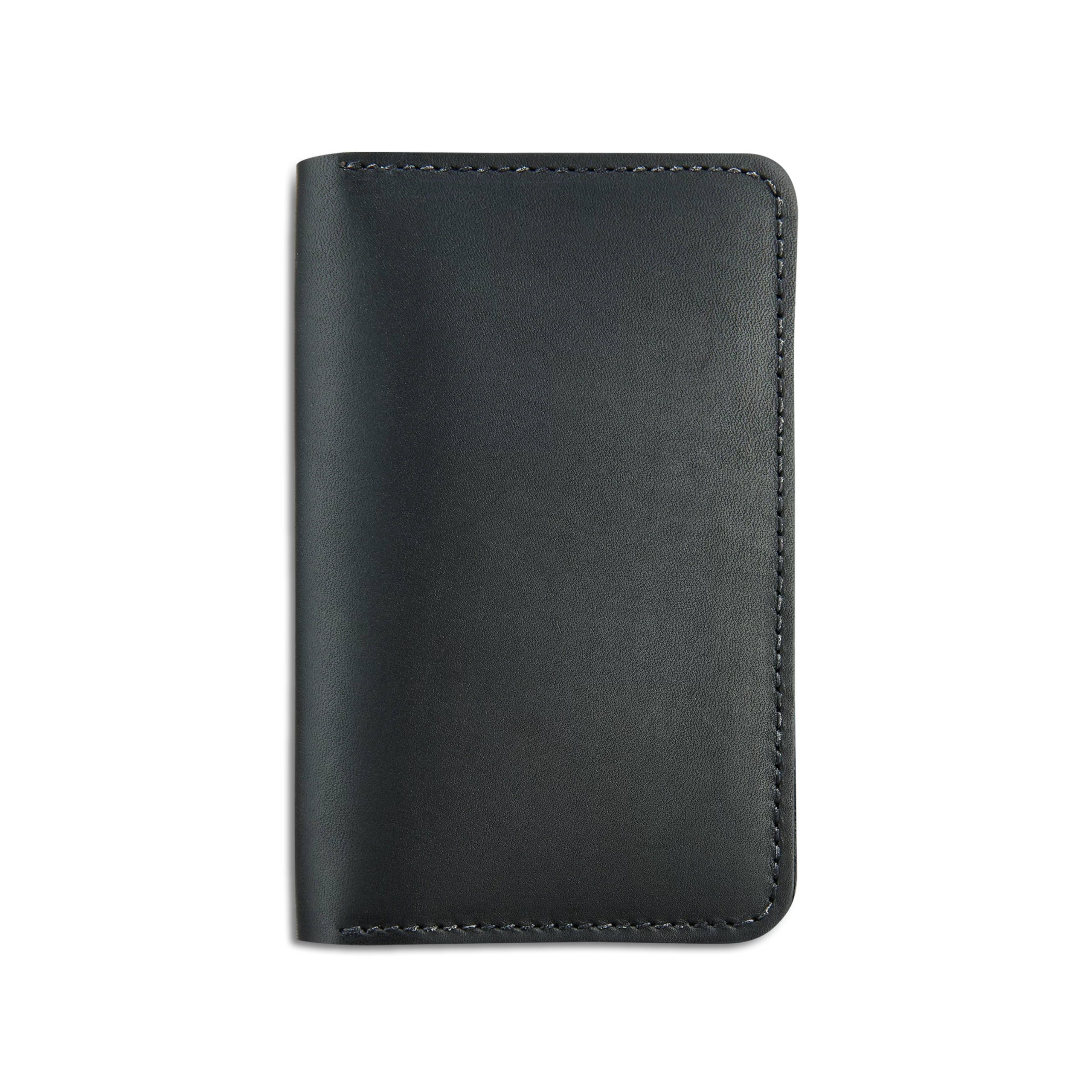 Passport Wallet Unisex Wallet in Black Frontier Leather