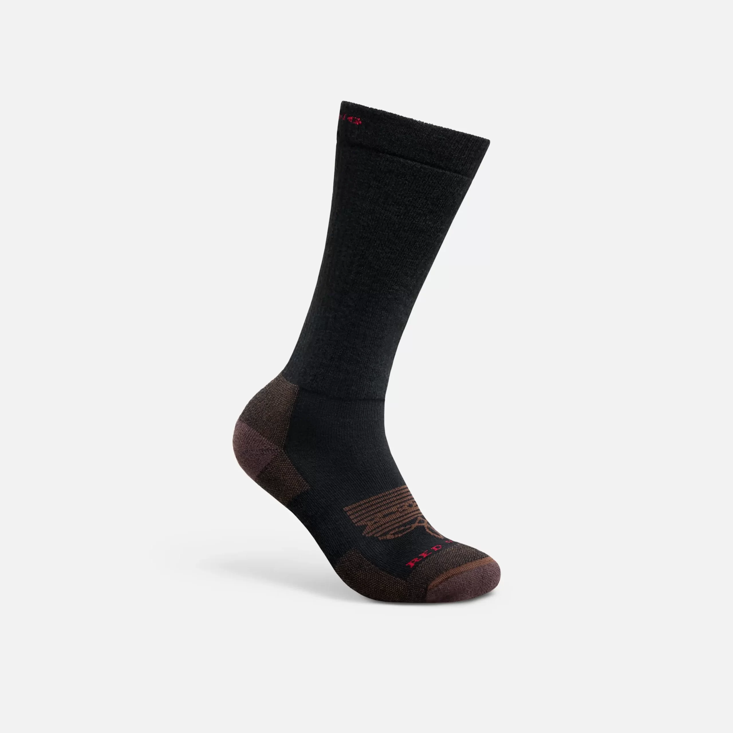 Western Boot Over-the-Calf Unisex Western Work Sock in Black - Image 2