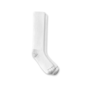 Everyday Work Medium Weight Over-the-Calf  Unisex Cotton Blend Over-the-Calf Sock in White